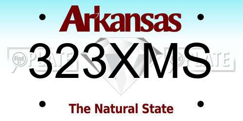 323XMS Arkansas License Plate