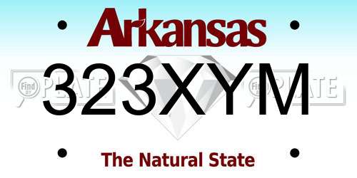 323XYM Arkansas License Plate