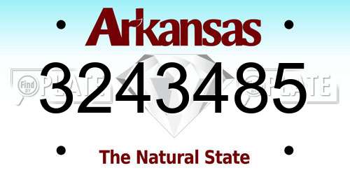 3243485 Arkansas License Plate