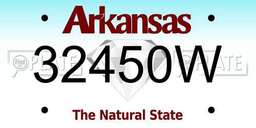32450W Arkansas License Plate