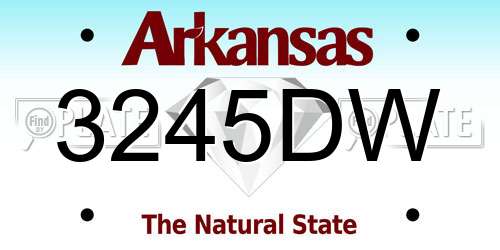 3245DW Arkansas License Plate