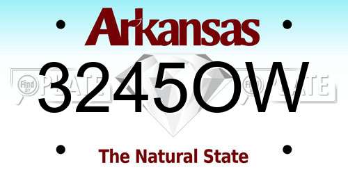 3245OW Arkansas License Plate