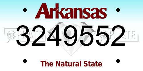 3249552 Arkansas License Plate