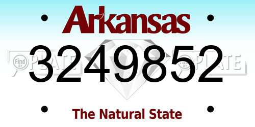 3249852 Arkansas License Plate