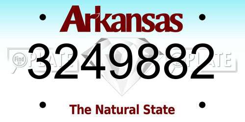 3249882 Arkansas License Plate