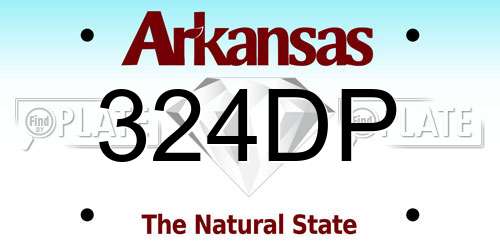 324DP Arkansas License Plate