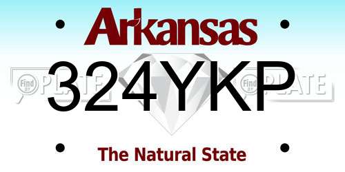 324YKP Arkansas License Plate