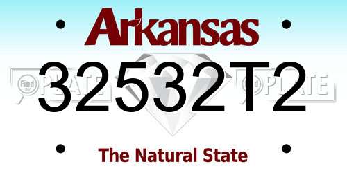 32532T2 Arkansas License Plate