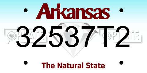 32537T2 Arkansas License Plate