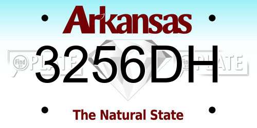 3256DH Arkansas License Plate