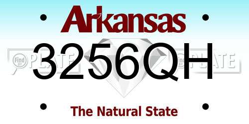 3256QH Arkansas License Plate