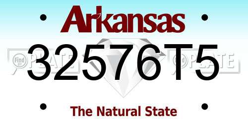 32576T5 Arkansas License Plate