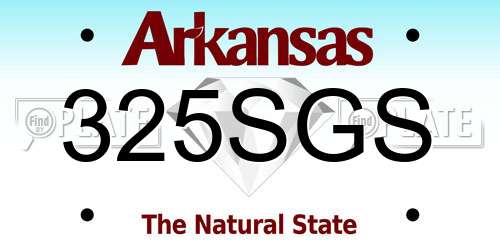 325SGS Arkansas License Plate
