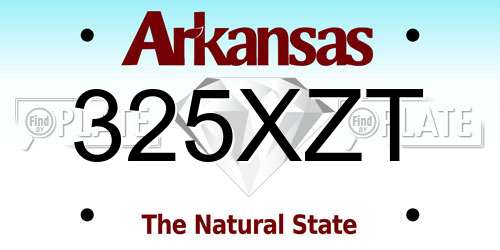325XZT Arkansas License Plate