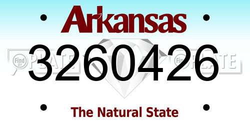 3260426 Arkansas License Plate