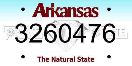 3260476 Arkansas License Plate