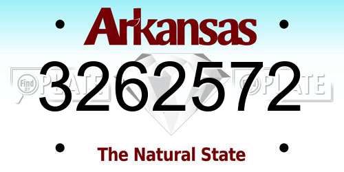 3262572 Arkansas License Plate