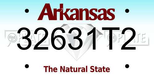 32631T2 Arkansas License Plate