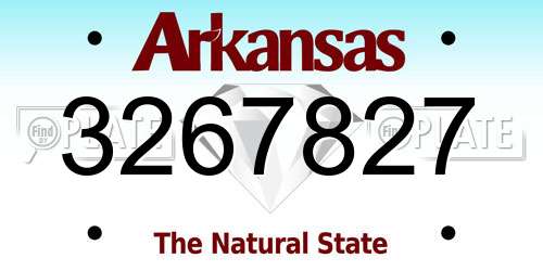 3267827 Arkansas License Plate