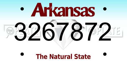3267872 Arkansas License Plate