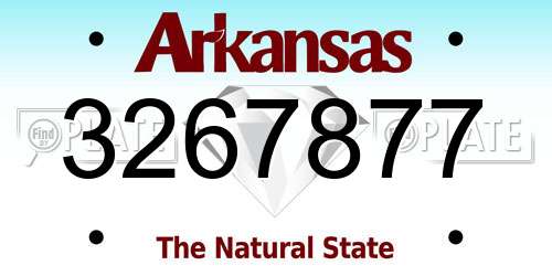 3267877 Arkansas License Plate