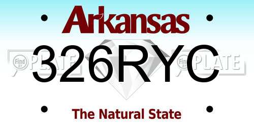 326RYC Arkansas License Plate