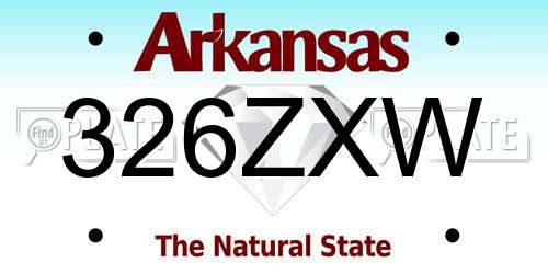 326ZXW Arkansas License Plate