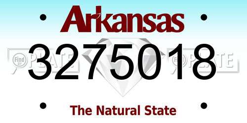 3275018 Arkansas License Plate
