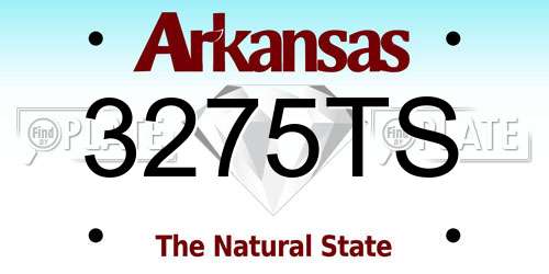3275TS Arkansas License Plate