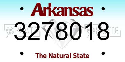 3278018 Arkansas License Plate