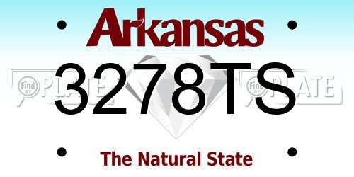 3278TS Arkansas License Plate