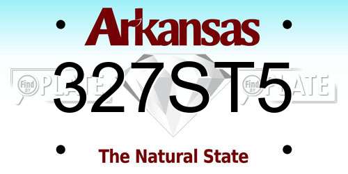 327ST5 Arkansas License Plate