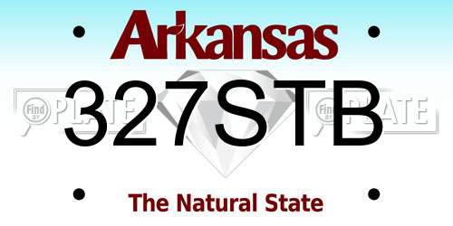327STB Arkansas License Plate
