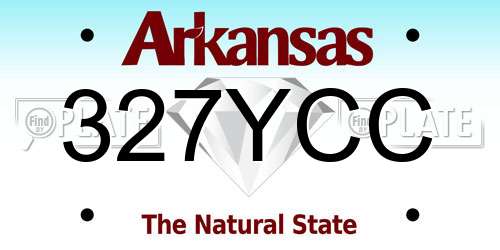 327YCC Arkansas License Plate