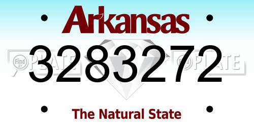 3283272 Arkansas License Plate