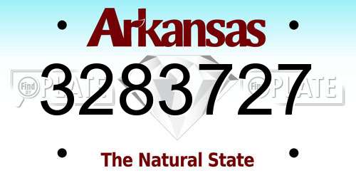 3283727 Arkansas License Plate
