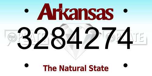 3284274 Arkansas License Plate