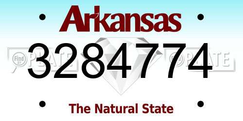 3284774 Arkansas License Plate