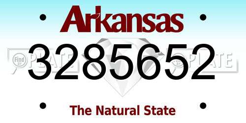 3285652 Arkansas License Plate