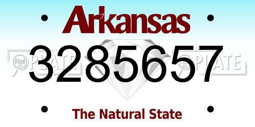3285657 Arkansas License Plate