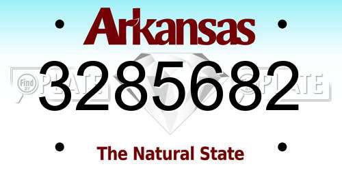 3285682 Arkansas License Plate
