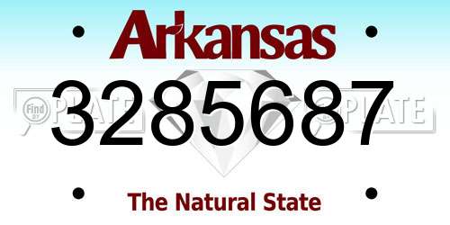 3285687 Arkansas License Plate