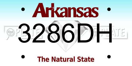 3286DH Arkansas License Plate