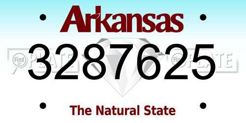 3287625 Arkansas License Plate