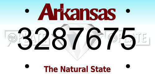 3287675 Arkansas License Plate