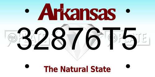 32876T5 Arkansas License Plate