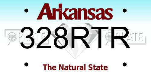 328RTR Arkansas License Plate
