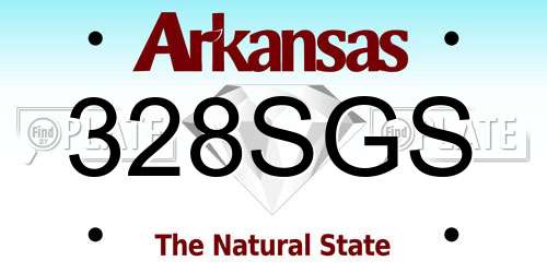 328SGS Arkansas License Plate