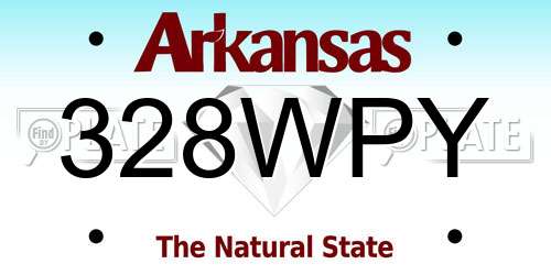 328WPY Arkansas License Plate