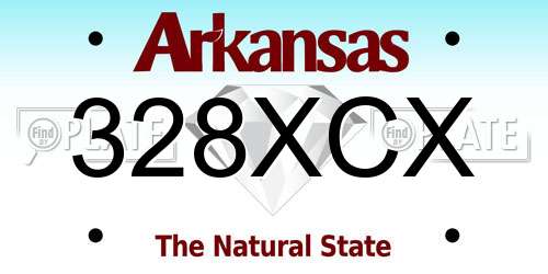 328XCX Arkansas License Plate